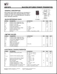 2SD1879 datasheet: Silicon diffused power transistor. 2SD1879