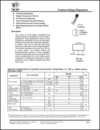 78L09CPK datasheet: Positive-voltage regulator. Output current up to 100mA 78L09CPK