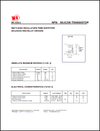 BU426A datasheet: NPN silicon  transistor. Switching regulators. PWM inverters. Solenoid and relay drivers. BU426A