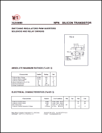 MJ10000 datasheet: NPN silicon transistor. MJ10000