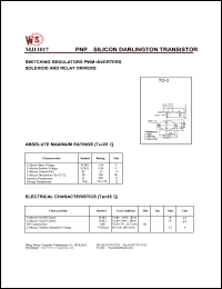 MJ11017 datasheet: PNP silicon darlington transistor. Switching regulators. PWM inverters. Solenoid and relay drivers MJ11017