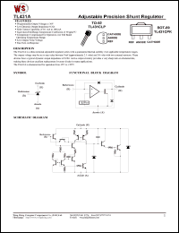 TL431CPK datasheet: Adjustable precision snunt regulator TL431CPK