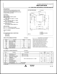 MGFC42V3436 datasheet: 3.4-3.6GHz band 16W internally matched GaAs FET MGFC42V3436