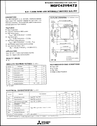 MGFC42V6472A datasheet: 6.4-7.2GHz band 16W internally matched GaAs FET MGFC42V6472A