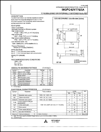 MGFC42V7785A datasheet: 7.7-8.5GHz band 16W internally matched GaAs FET MGFC42V7785A