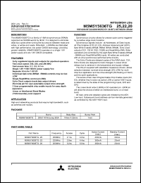 M5M5V5636TG-22 datasheet: 18874368-bit (524288-word by 36-bit) network SRAM M5M5V5636TG-22