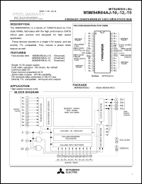 M5M54R04AJ-10 datasheet: 4194304-bit (1048576-word by 4-bit) CMOS static RAM M5M54R04AJ-10