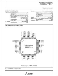 M35500BGP datasheet: Screen character and pattern display controller M35500BGP