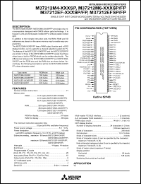 M37212EFSP datasheet: Single-chip 8-bit microcomputer for voltage synthesizer & ON-screen display controller M37212EFSP