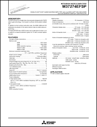 M37274EFSP datasheet: Single-chip 8-bit microcomputer with closed caption decoder & ON-screen display controller M37274EFSP