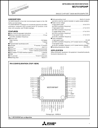 M37516F8HP datasheet: Single-chip 8-bit CMOS microcomputer M37516F8HP