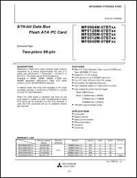 MF0256M-07BT datasheet: 8/16-bit data bus flash ATA PC card MF0256M-07BT