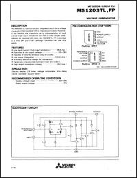 M51203FP datasheet: Voltage comparator M51203FP
