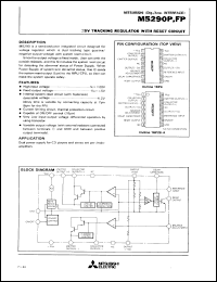 M5290P datasheet: +-5V tracking regulator with reset circuit M5290P
