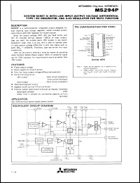 M5294P datasheet: System reset IC with low input-output voltage differntial type +-5V regulator M5294P