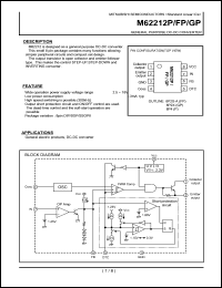 M62212GP datasheet: General purpose DC-DC converter M62212GP