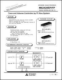 M62420SP datasheet: Sound controller for TV M62420SP