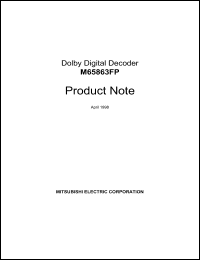 M65863FP datasheet: Dolby digital decoder M65863FP