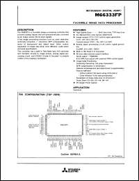 M66333FP datasheet: Facsimile image data processor M66333FP