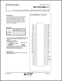 MH1V36CAM-6 datasheet: Fast page mode 37748736-bit (1048576- word by 36-bit) dynamic RAM MH1V36CAM-6