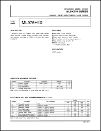 ML976H10 datasheet: AIGaAs high power laser diode ML976H10