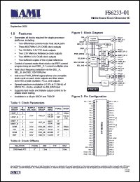 FS6233-01 datasheet: Motherboard clock generator IC FS6233-01