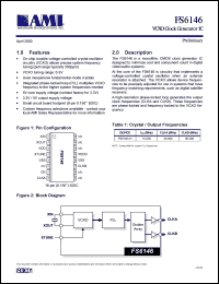 FS6146-01 datasheet: VCXO clock generator IC FS6146-01