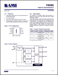 FS6385 datasheet: Triple PLL  clock generator IC FS6385