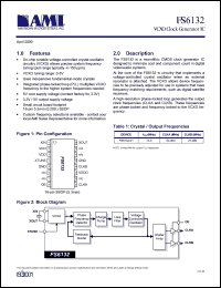 FS6132-01 datasheet: VCXO clock generator IC FS6132-01