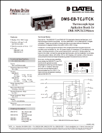 DMS-EB-TCK datasheet: Thermocouple input application board DMS-EB-TCK