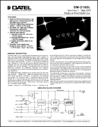 DM-3100L-1 datasheet: Low-cost, 3 1/2 digit LED display in short depth case DM-3100L-1