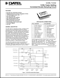 CDS1402MC datasheet: 14-bit, fast-settling correlated double sampling circuit CDS1402MC