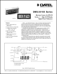 DMS-30193 datasheet: 200mV 3 1/2 digit, LCD display digital panel voltmeter DMS-30193