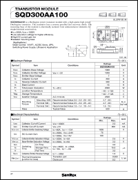 SQD300AA100 datasheet: 1000V transistor module SQD300AA100