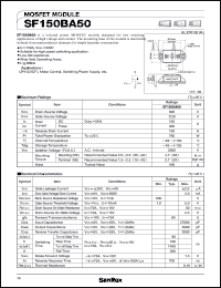 SF150BA50 datasheet: 500V mosfet module SF150BA50