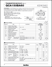 QCA150BA60 datasheet: 600V transistor module QCA150BA60