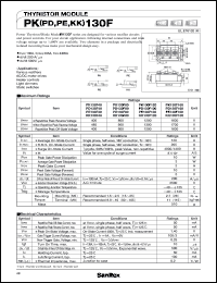 PK130F120 datasheet: 1200V Thyristor module PK130F120