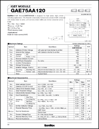 GAE75AA120 datasheet: 1200V IGBT module GAE75AA120