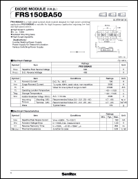 FRS150BA50 datasheet: 500V diode module FRS150BA50