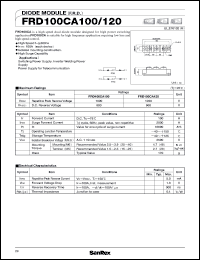 FRD100CA120 datasheet: 1200V diode module FRD100CA120