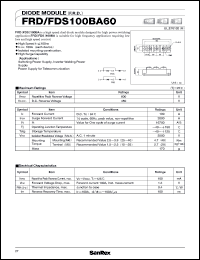 FRD100BA60 datasheet: 600V diode module FRD100BA60