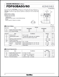 FDF60BA50 datasheet: 500V diode module FDF60BA50