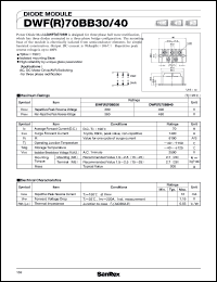 DWF70BB40 datasheet: 400V diode module DWF70BB40