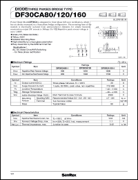 DF30CA80 datasheet: 800V diode (three phase bridge type) DF30CA80