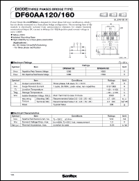 DF60AA120 datasheet: 1200V diode (three phase bridge type) DF60AA120