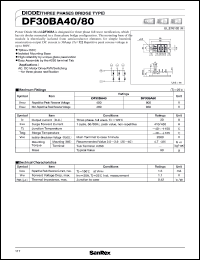 DF30BA40 datasheet: 400V diode (three phase bridge type) DF30BA40