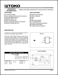 TK65828STL datasheet: 2.8V  CMOS LDO regulator with high active control TK65828STL