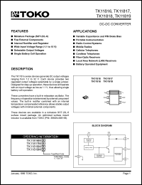 TK11819MTL datasheet: DC-DC converter TK11819MTL