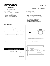 TK11044M-1TL datasheet: Temperature sensor IC TK11044M-1TL