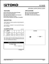 KV1845ETR datasheet: Variable capacitance diode KV1845ETR